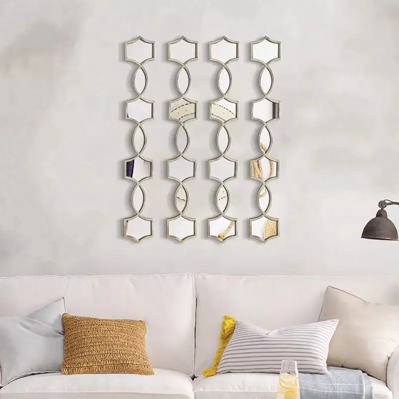 108*15cm Wholesale Interior Decoration Unique Shape Wall Hanging Mirrors Long Wall Art Mirror for Home Decor