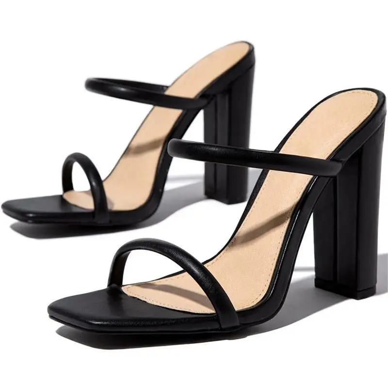 

Fashion Style Outdoor Summer New Style Women Sandals Square Head High And Thin Heels Sandals For Ladies
