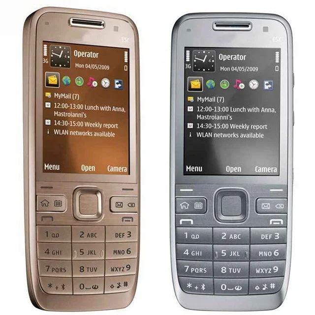 

Free Shipping E52 For Nokia WIFI GPS JAVA 3G Cheap Bar Unlocked Mobile Phone handset By Postnl, Black,grey, white, gold