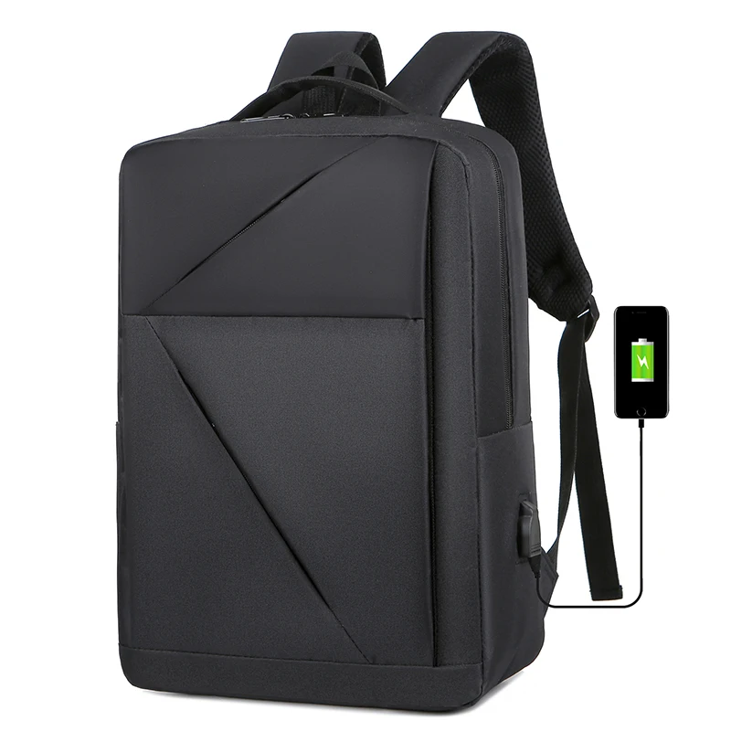 

Custom Black Durable Oxford business slim women trolley travel schoolbag men USB charging port laptop bag backpacks