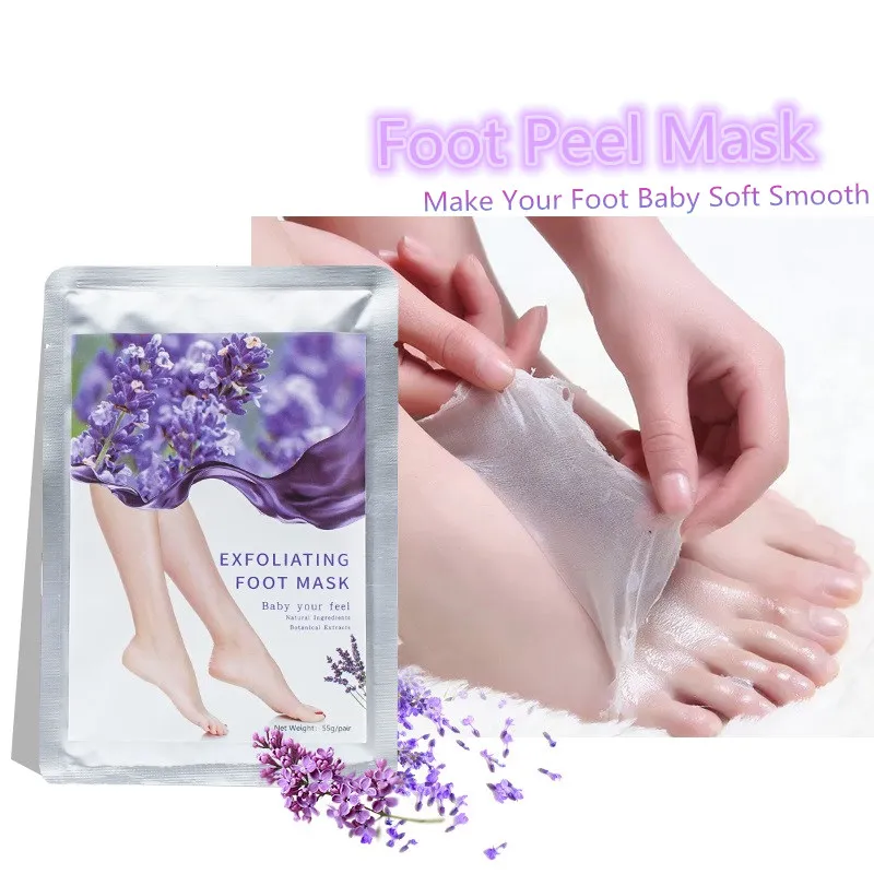 

Factory Outlet Private Label Lavender Peeling Away Calluses and Dead Skin Make Your Feet Baby Soft Foot Peel Mask