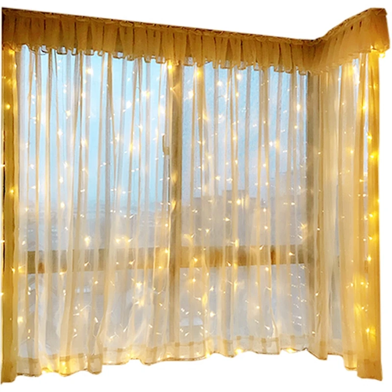 3*3 300ct led string curtain fairy light christmas outdoor led icicle light