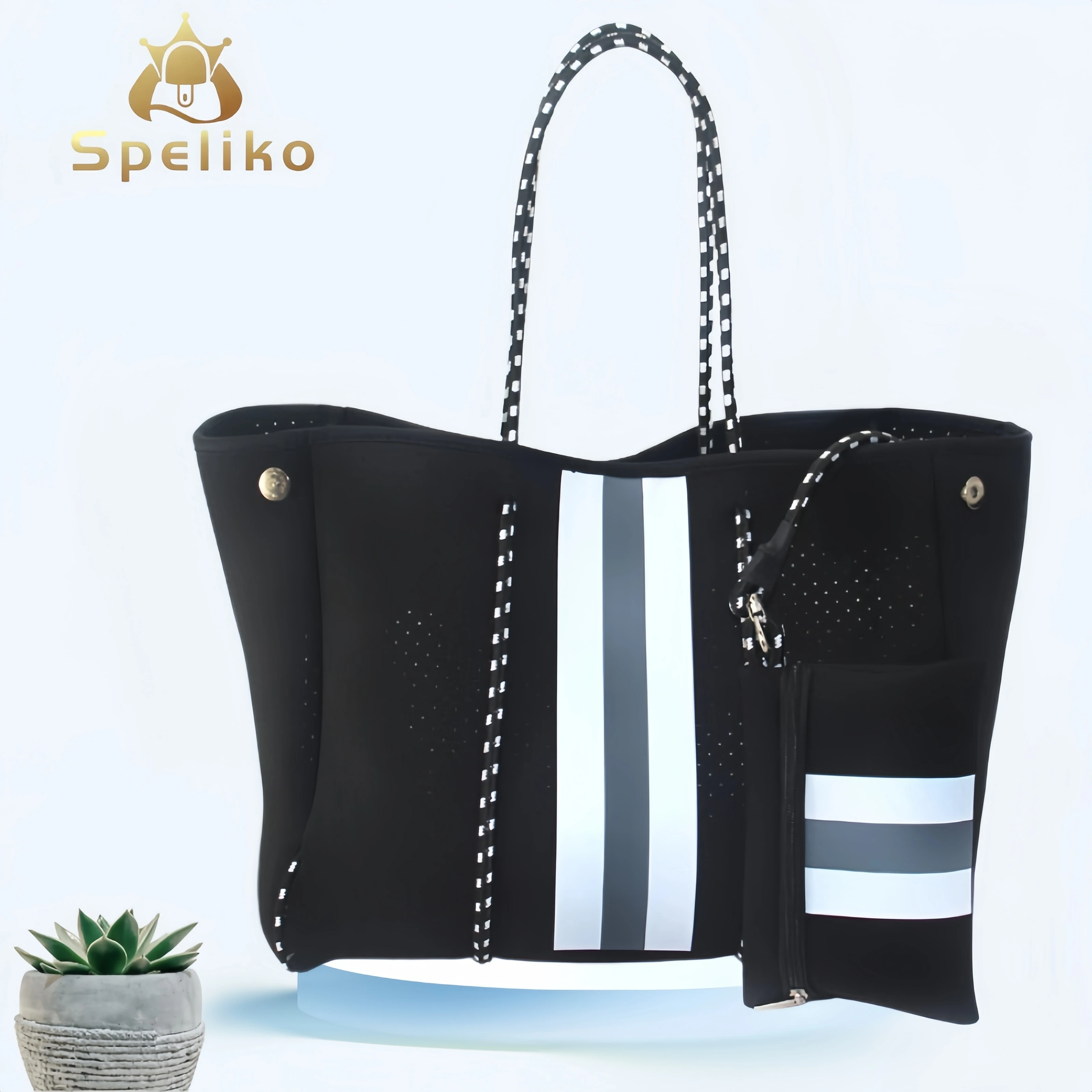 

Neoprene Shopping Bags Women Handbags Large Capacity and High Quality Bag Light and Soft Fabric Shoulder Bag