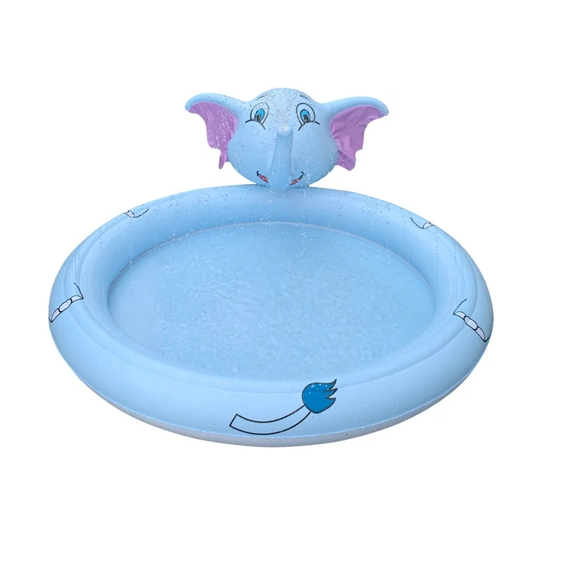 

LC Animal Elephant Splash Ground Floor Pool Inflatable Spray Pool Inflatable Pool with Spray, As pic. show