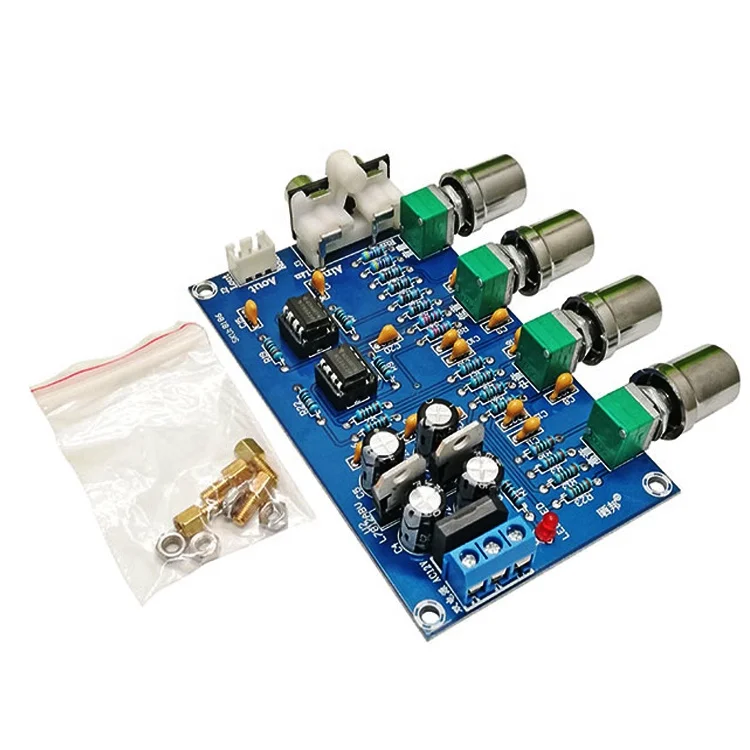 

UWorld Power Supply Dual Channel Audio Amplifier Board 4 Way Adjustment HiFi NE5532 Tone Amplifier Board Preamplifier