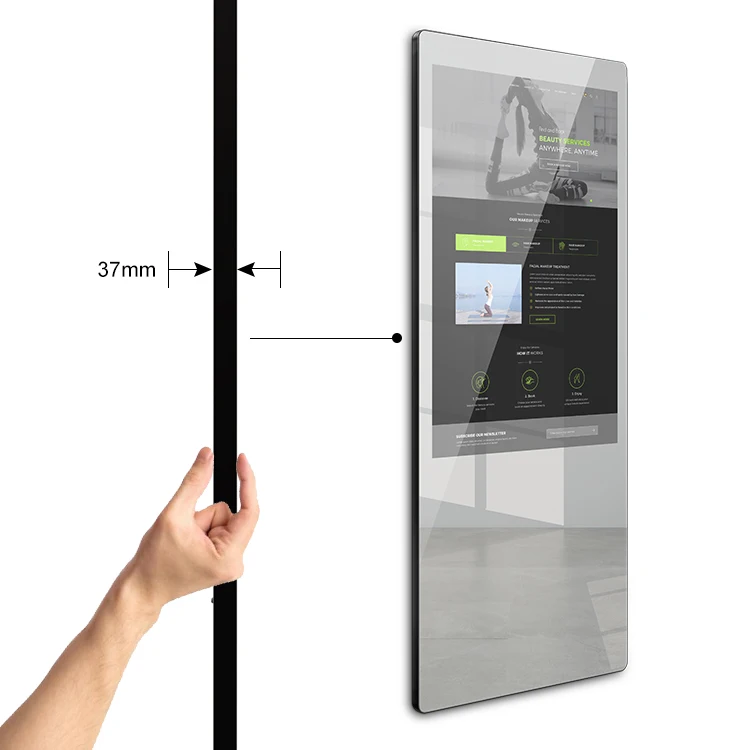 

Vercon gym smart mirror Android system magic technology mirrors for fitness with health management software