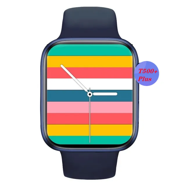 

2021 HiWatch Smartwatch relojes inteligentes Heart Rate Blood Pressure Monitor Man Women Smart Watch T500 T500+ PLUS, Black, white, pink, red, blue
