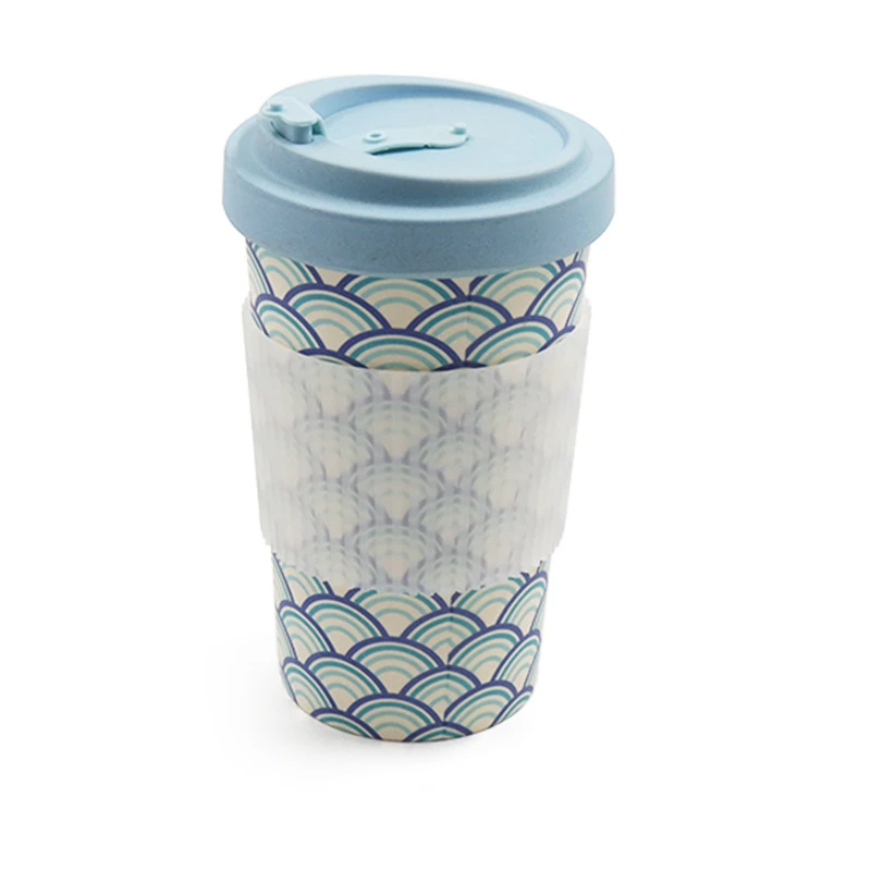 

Bamboo Fiber Coffee Cup Reusable Travel To-Go Sustainable Biodegradable Eco-Friendly BPA Free Eco Mug, Customized color