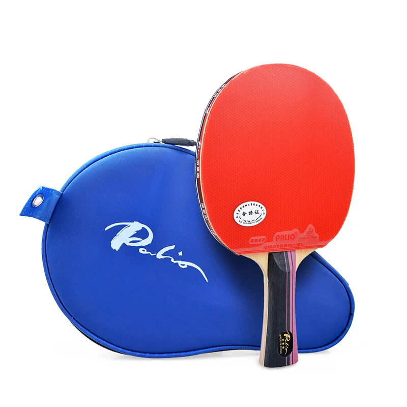 

Trail order low MOQ Palio 3 star two pimples in rubber long handle carbon table tennis racket