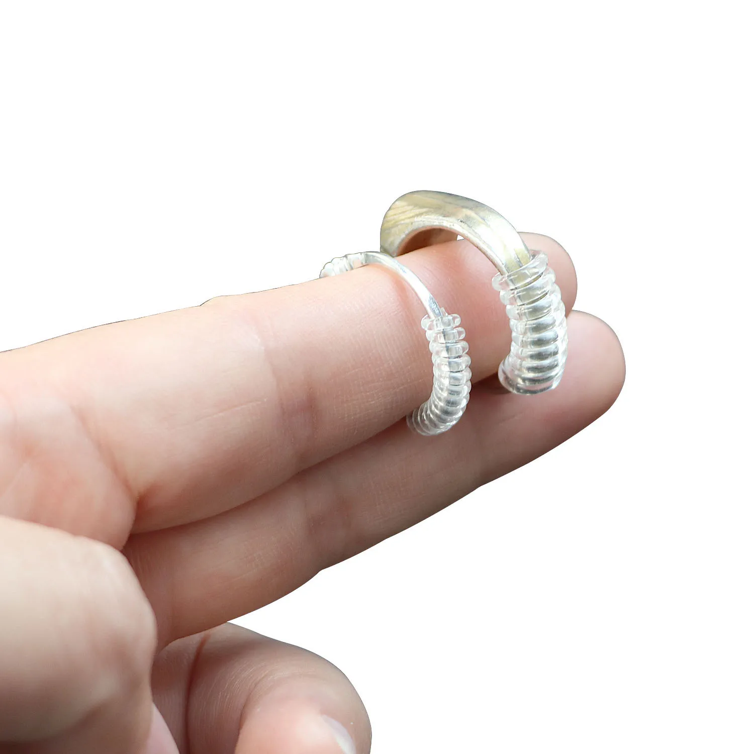 

Promotional various durable using spiral invisible ring size adjuster