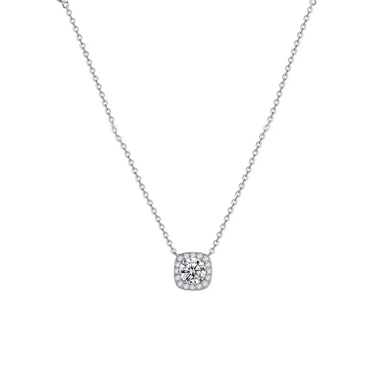 

Y165 Wholesale Collier En Acier Inoxydable Clavicle Chocker Chain Mosinite Diamonds Necklace For Women Fashion Jewelry Necklaces