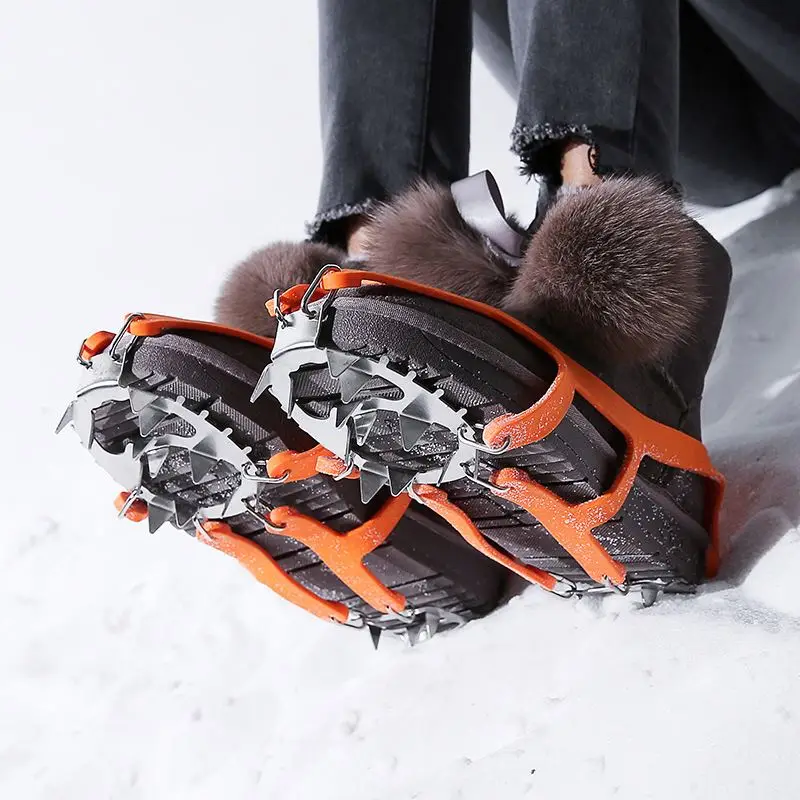 

Snow Spike Grips Ice Climbing Crampons DRca Anti slip Shoe Spikes for outdoor camping