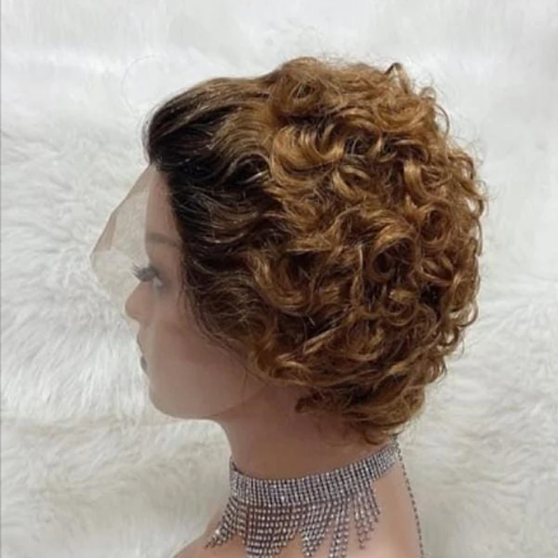 

Letsfly Wholesale Water Wave Short Cut Bob Wigs, Full Machine Made Non Lace Human Curly Hair Weave Free Shipping
