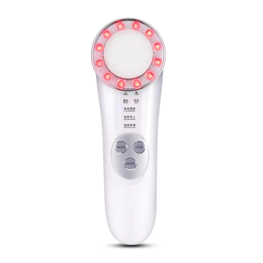 

LED Photon Ultrasonic Lifting Facial Beauty Massager Skin Wrinkle Remover Anti Aging Skin Tightening Import Beauty Device