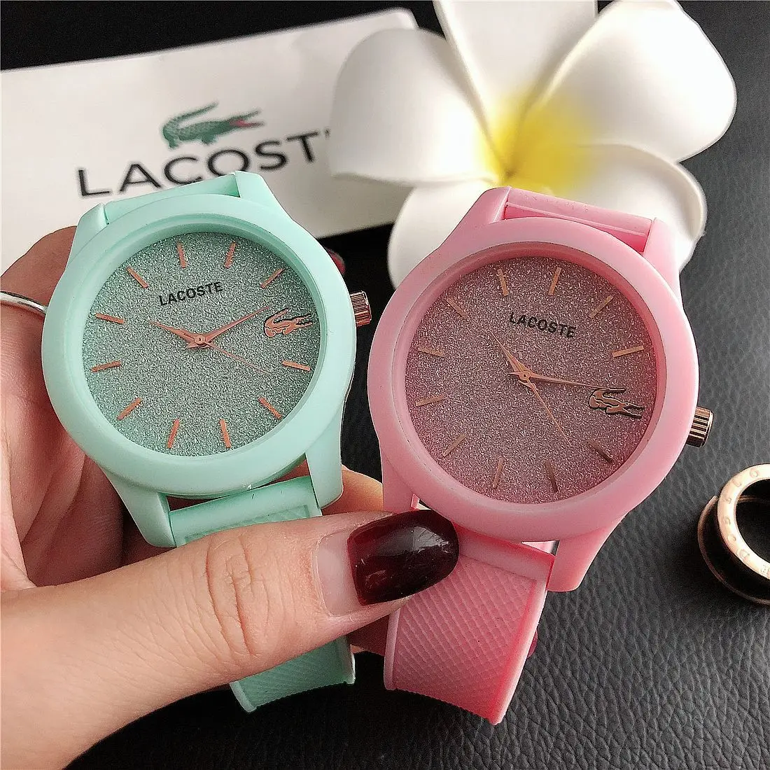 

Student Silicone Watch Explosion Style Casual Simple European and American Style Wild Frosted Noodle Nail, Mix color