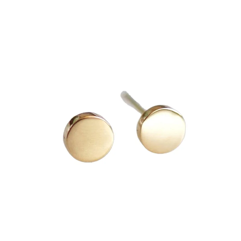 

NAPOLN Trade Insurance 3 Colors Round Shape Stainless Steel Earrings Studs