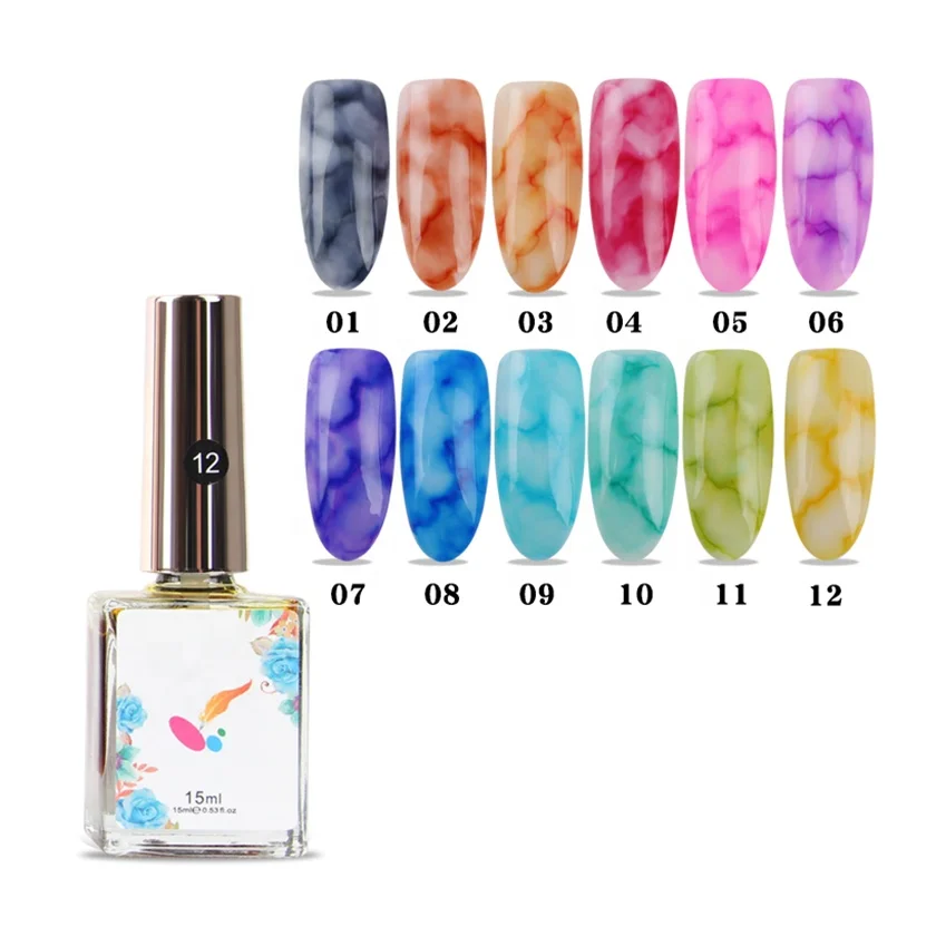 

Queen Shining 3d watercolor for nail art design painting liquid gel Charming Flower