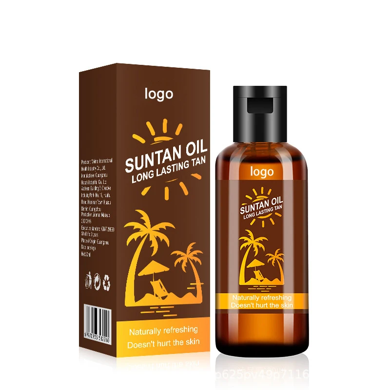 

OEM ODM Bronceador De Sol Tanning Oil Skin Care Moisturizing Huile Bronzage Self Tan Suntan Oil Natural Organic Self Tanner Drop, Brown