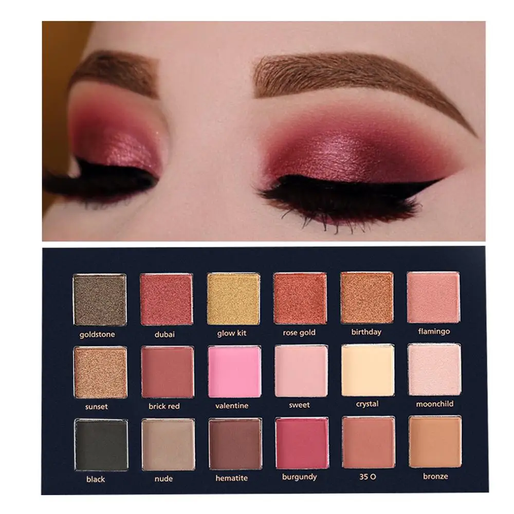 

Professional 18 Color Makeup Shimmer Matte private label Eyeshadow Palette Nude Warm Pigment Textured Eye Shadow Palette
