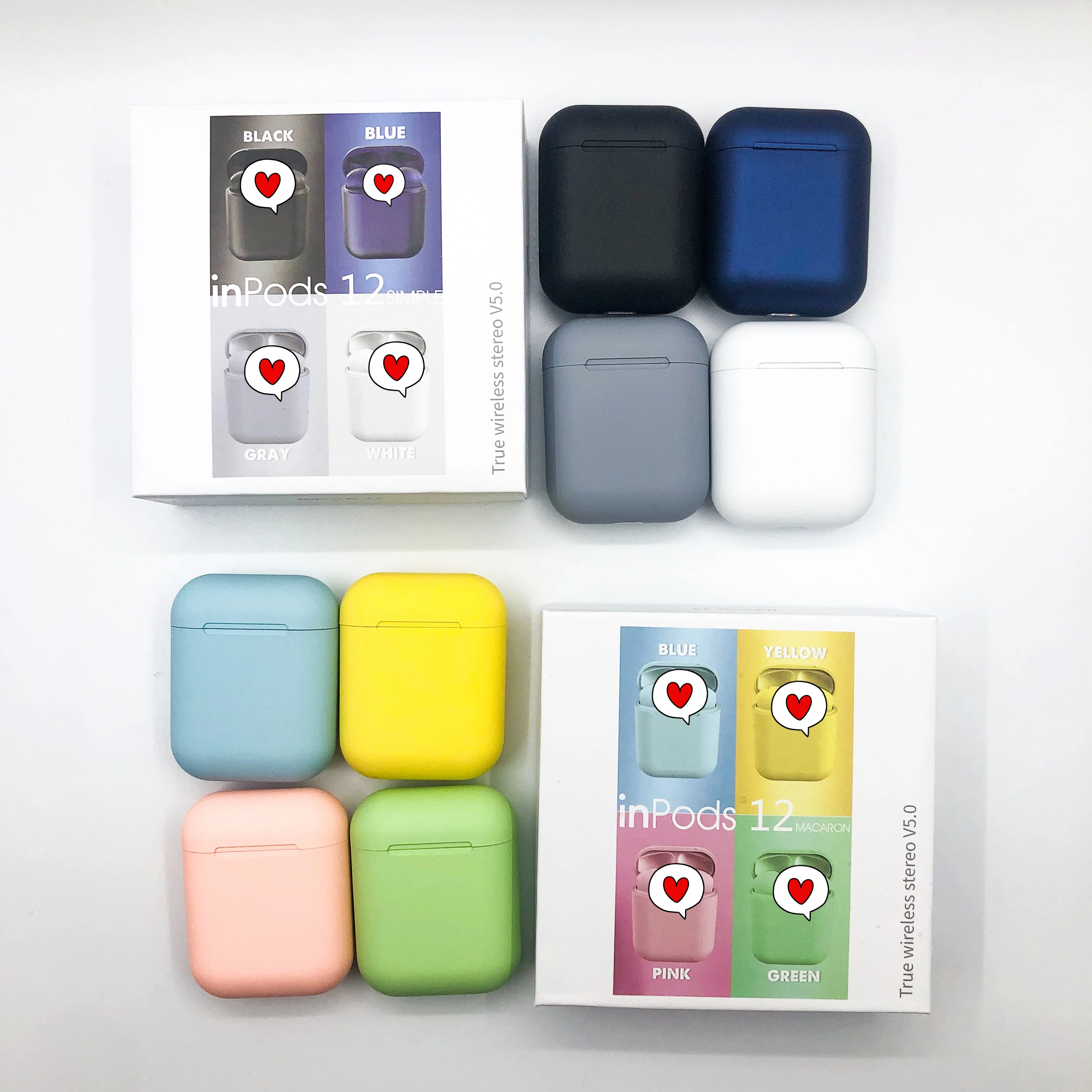 

Factory price wireless headphone inpods 12 macaron earphone i12 tws headphones