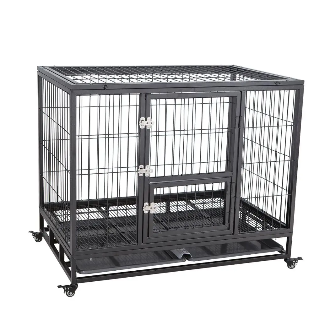 

heavy duty iron wire dog crate for labrador, Brown