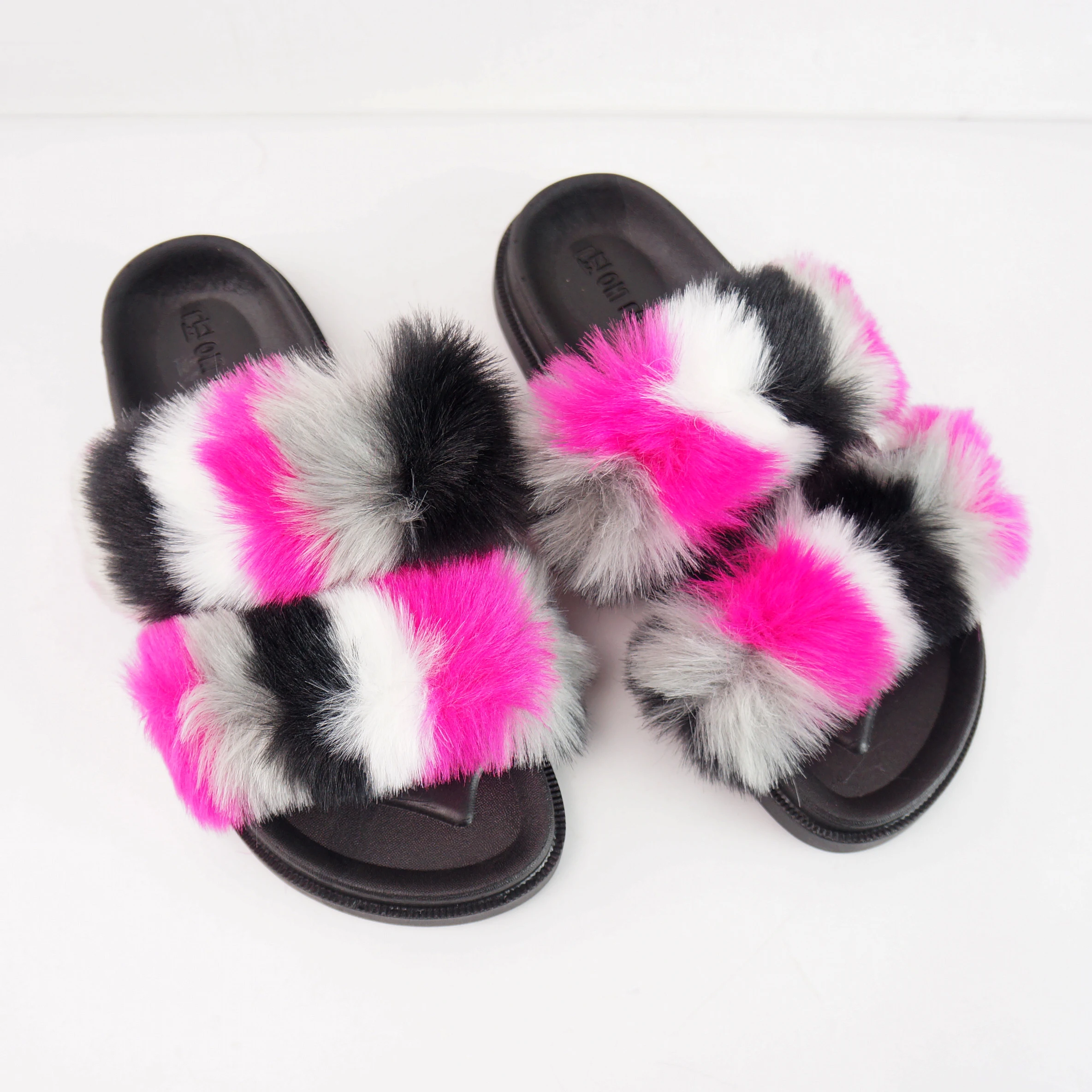 

2020 hot sell new style fur slides for women new arrival wholesale faux fur slipper fur sandals women shoes