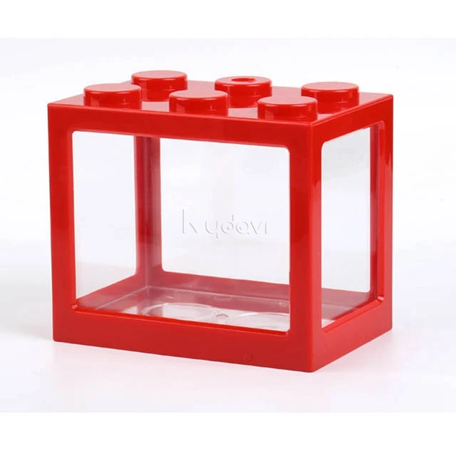 

Aquarium Mini Creative Small Fish Tank Fish Block Tank Betta Fish Tanks Wholesale Plastic Aquariums & Accessories, 10 colors