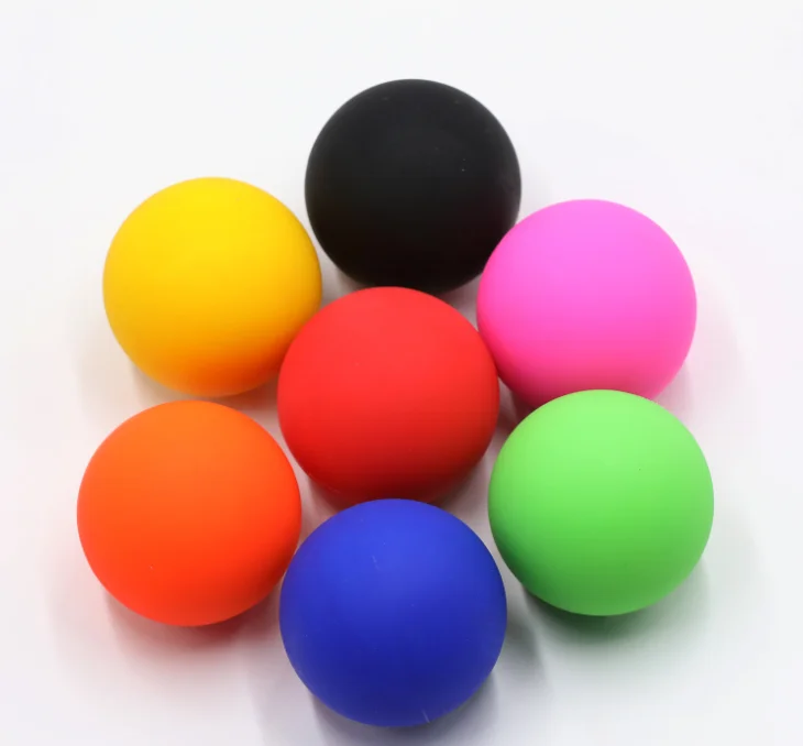 

High Quality silicon facial Yoga massage ball lacrosse massage ball for Sore Muscles, Blue,green,yellow,black