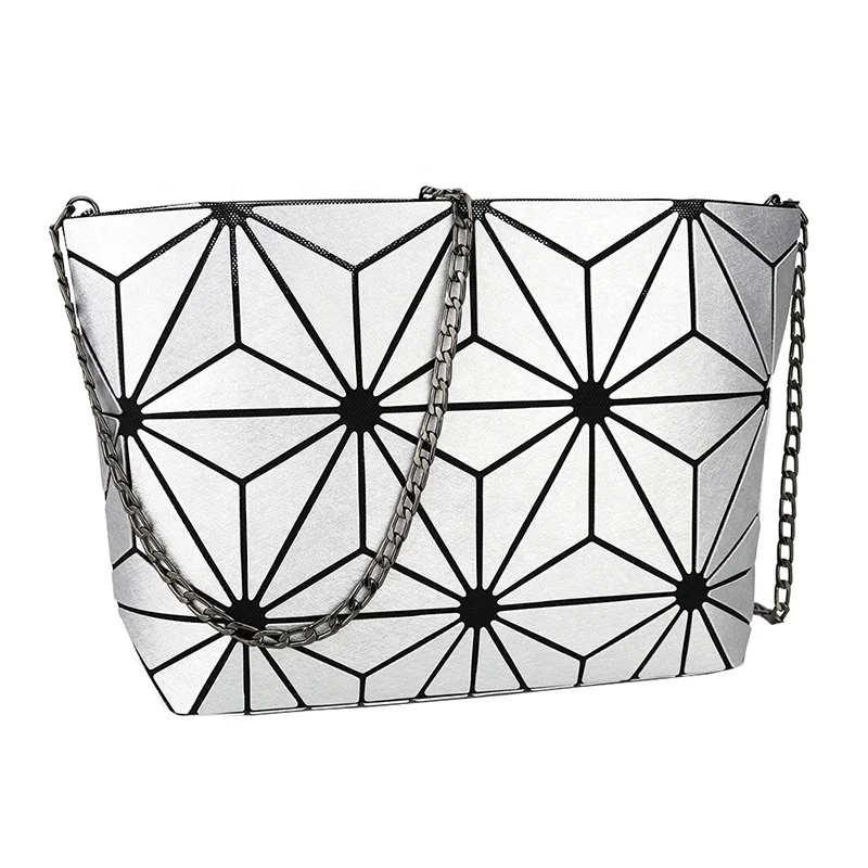 

Star Pattern Solid Color Deformable Bags Chain Sequins Crossbody Bag For Women, White, silver, black, red, golden, blue, brown