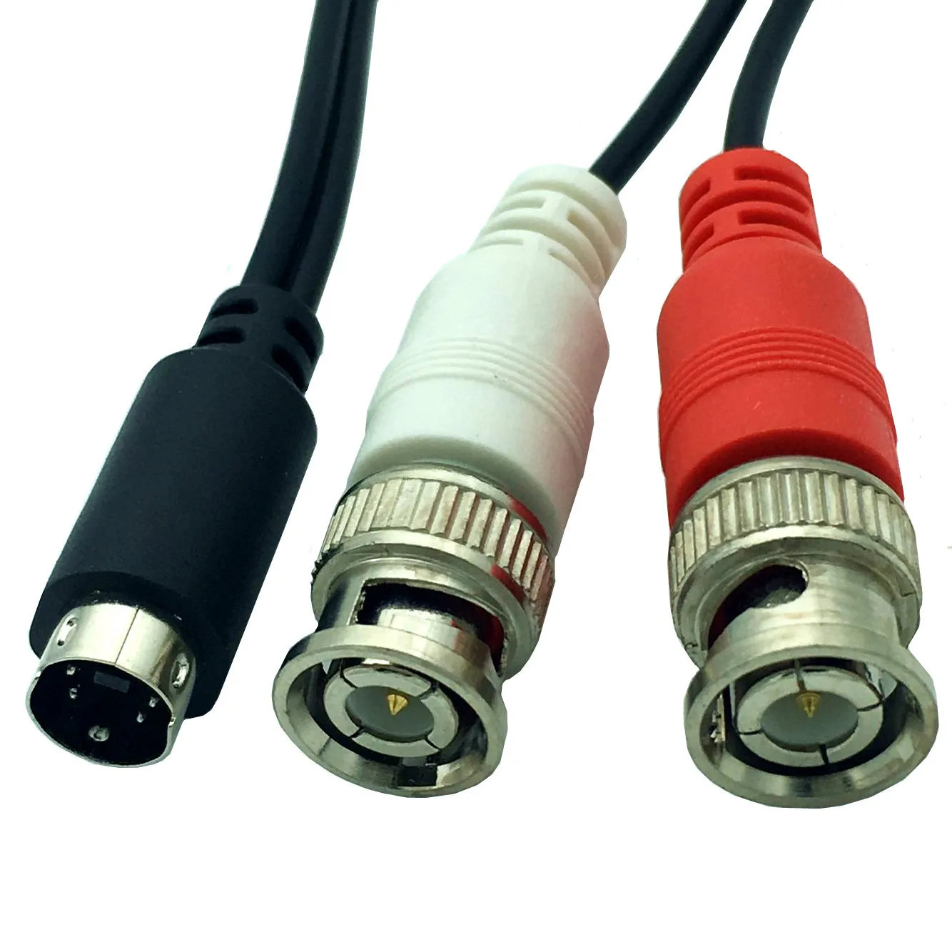 

S-Video 4Pin Male Plug to Two BNC Male Plug Y Splitter Connector Adapter Cable Cord 25cm/1.5m