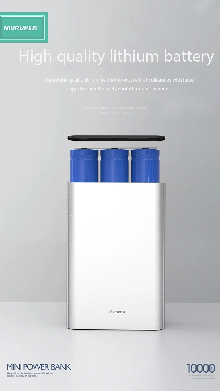 low price high quality power banks Niurui R50 10000mah mini powerbank - ANKUX.COM