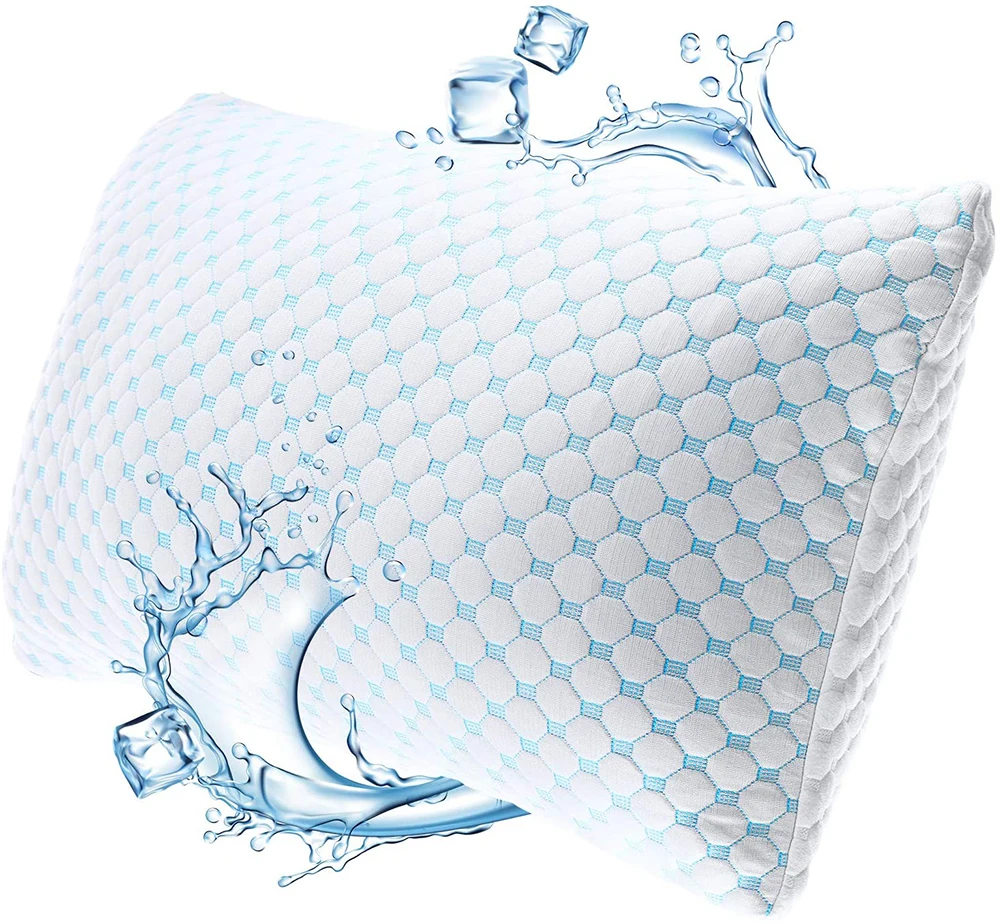 Bedding Coolest Pillow Gel Infused Shredded Cooling Memory Foam Pillow