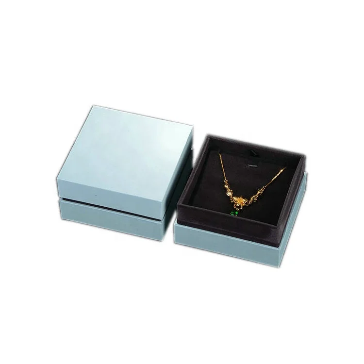 

Wholesale Jewellery Packaging Blue Color Luxury Necklace Pendant Box, Black, coffee