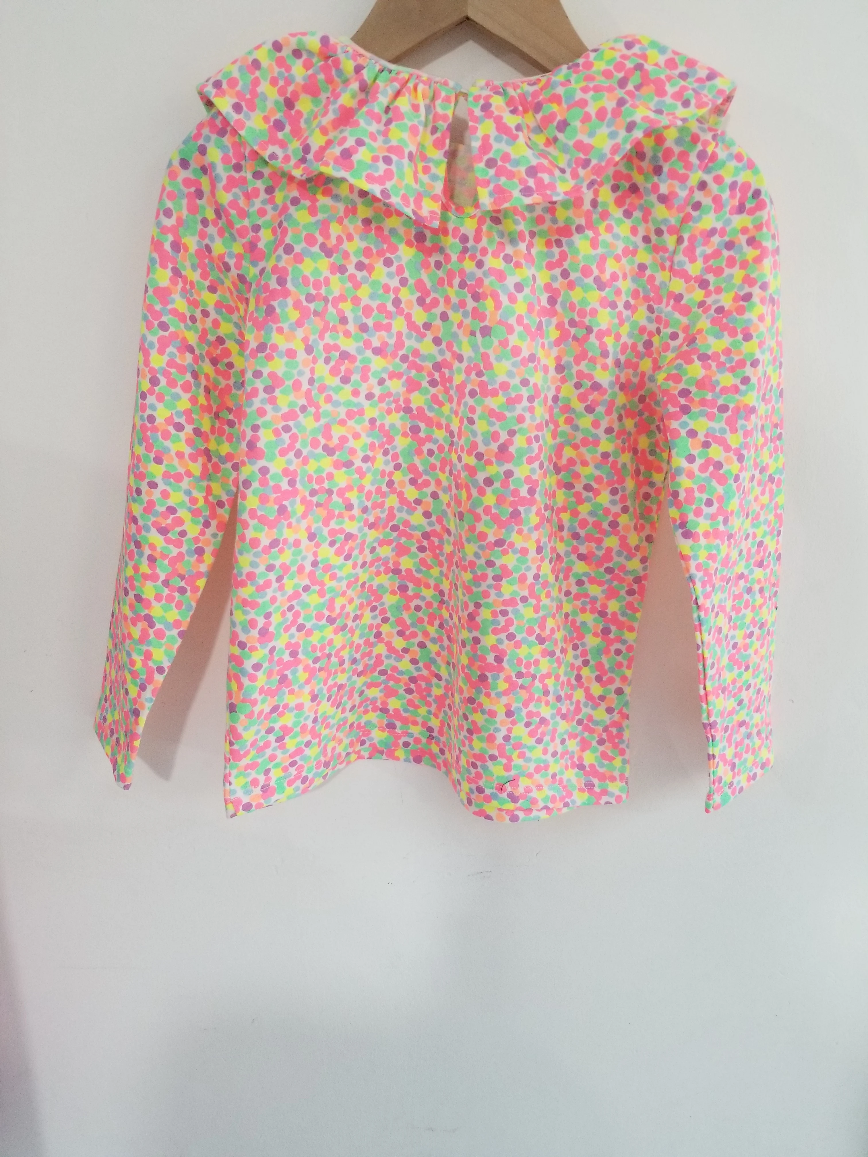 
2020 Wholesale Kid Girls Cotton Ruffle Collar Long Sleeve Tshirt 