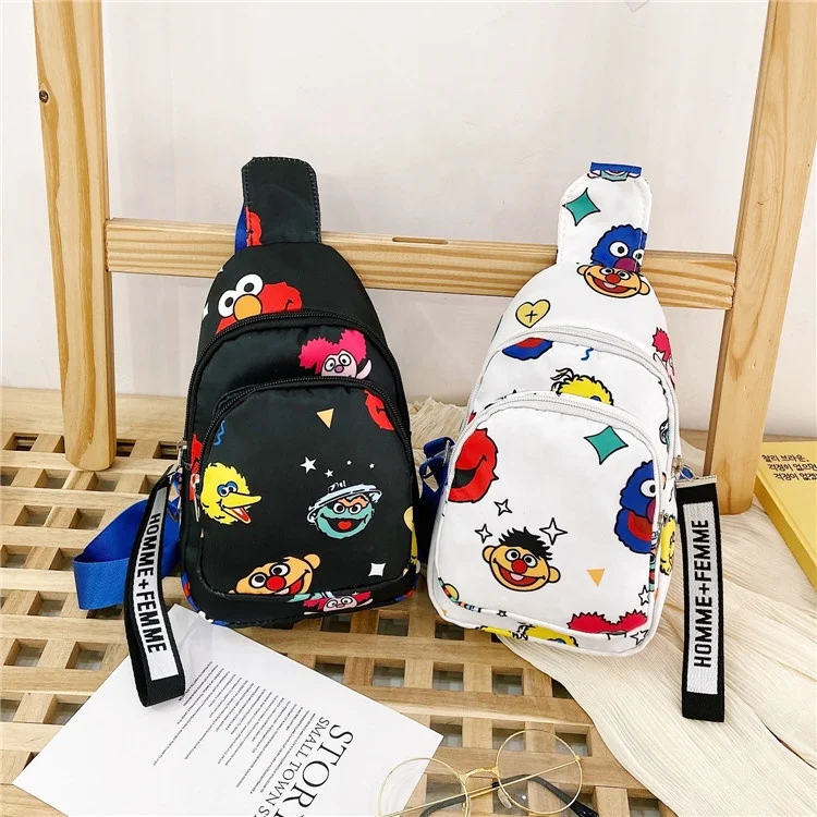 

Wholesale Top Quality Fashion Multi Colors Mini Crossbody Shoulder Bag Baby Boys Korean Casual Cartoon Backpack, Black, white, blue