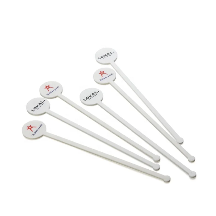 

Plastic Long PS Stirrer for Coffee and Cocktail Swizzle Sticks Bar Tools Customized Customzied 1pc/opp Bag Sustainable 18.5 Cm