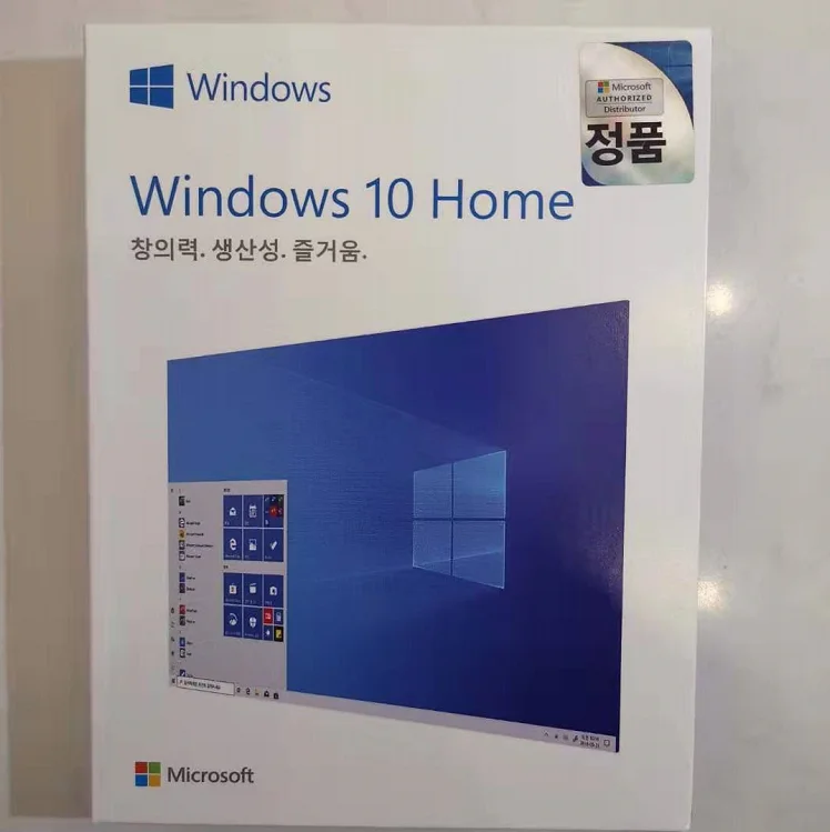Korea English Japanese Russian Version key Retail Box Microsoft 64bits MS FPP Windows 10 pro Home