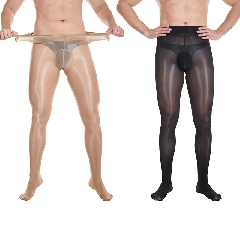 

sexy gay seamless hot ultra thin jockstrap see through tight pantyhose for men