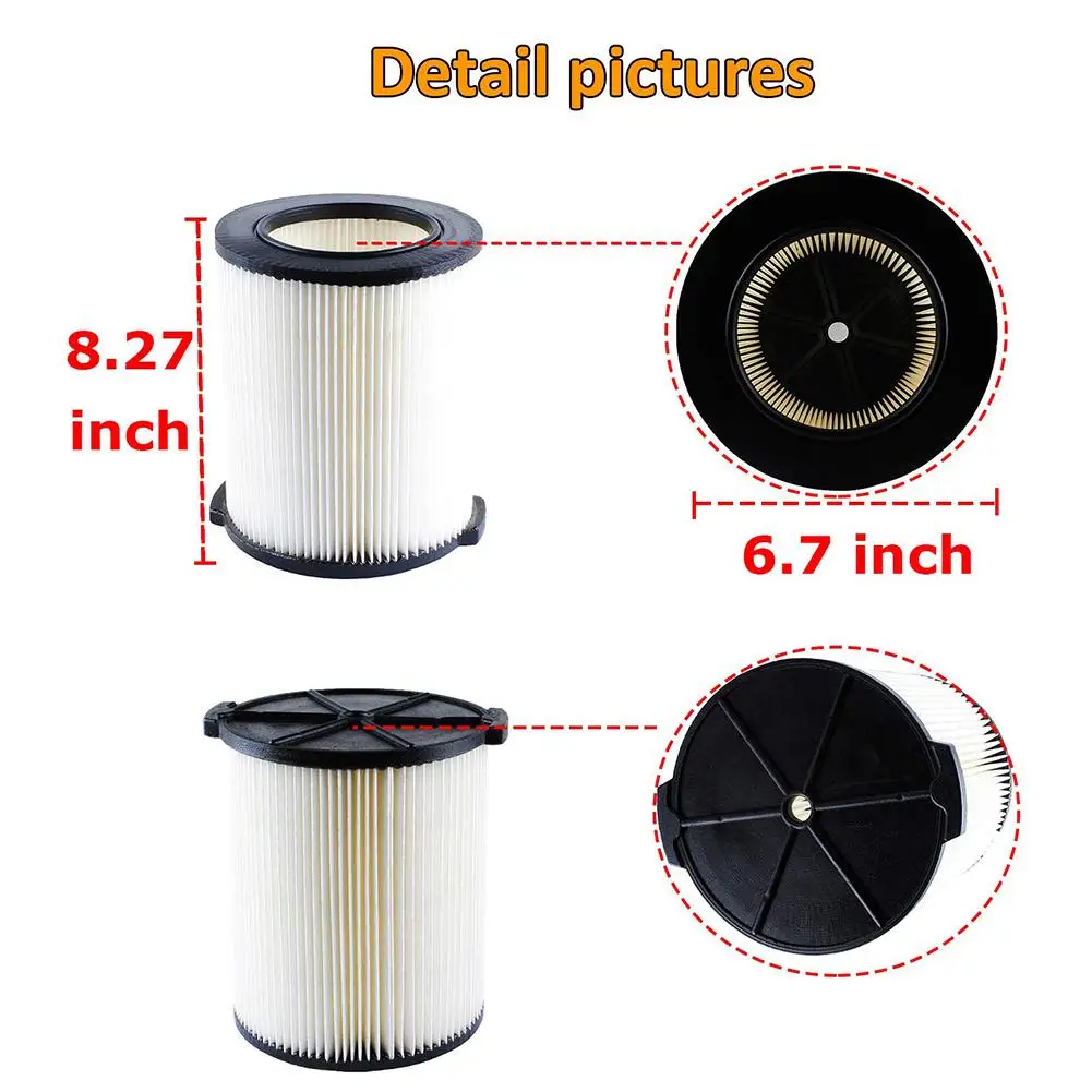 Replacement Ridgid Vf4000 Filter 1 Layer Wet Dry 520 Gal & 69 Gal