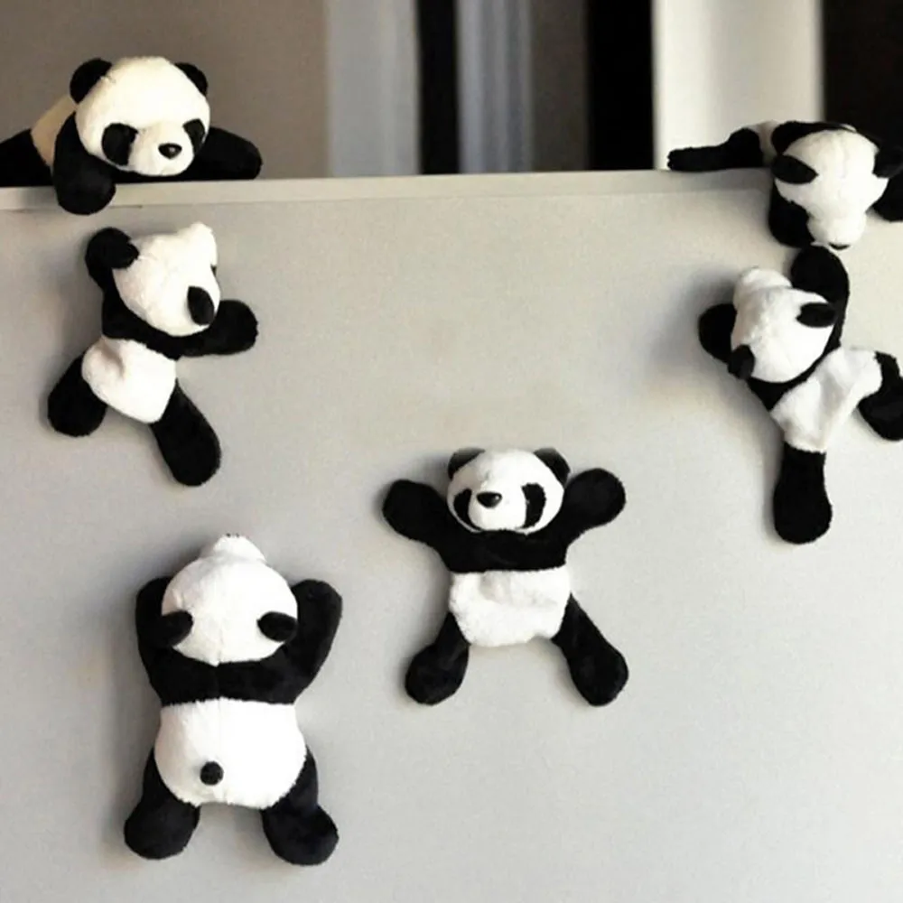 

1Pc Cute Soft Plush Panda Fridge Magnet Refrigerator Sticker Cartoons Decal Gift Souvenir Home Decor Kitchen Accessories 2019