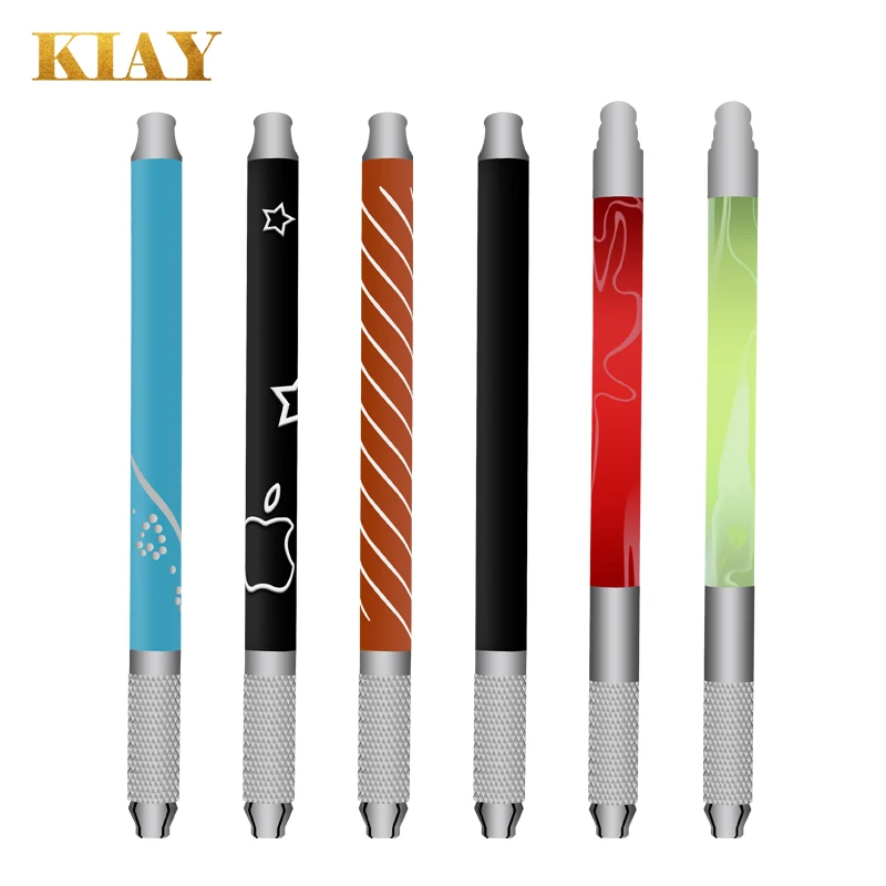 

Acrylic Tattoo Manual Pen Permanent Makeup Tattoo Blade Needle Manual Pen Eyebrow Tattoo Manual Pen, 6 colors