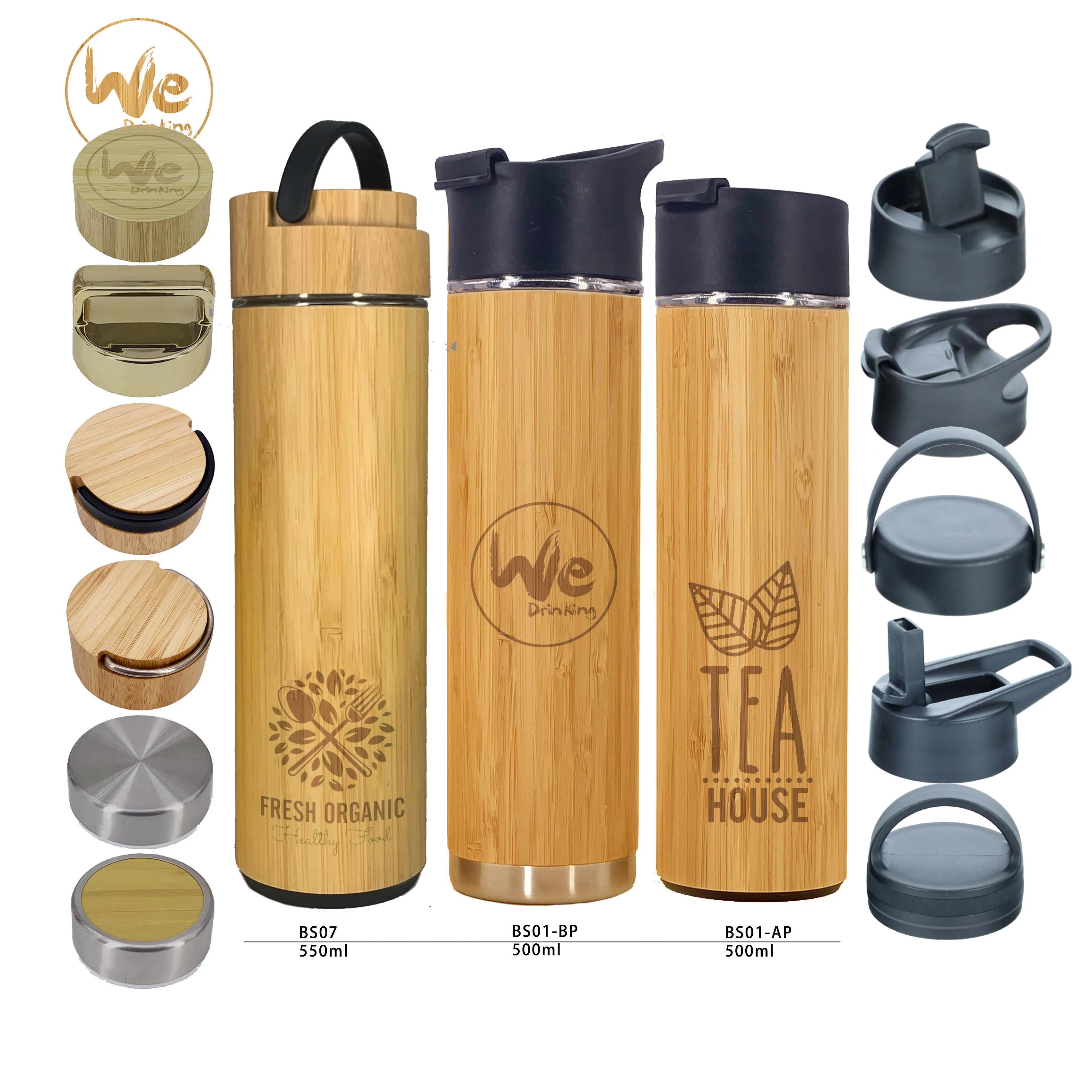 

New Design Glass Bamboo Water Bottle
