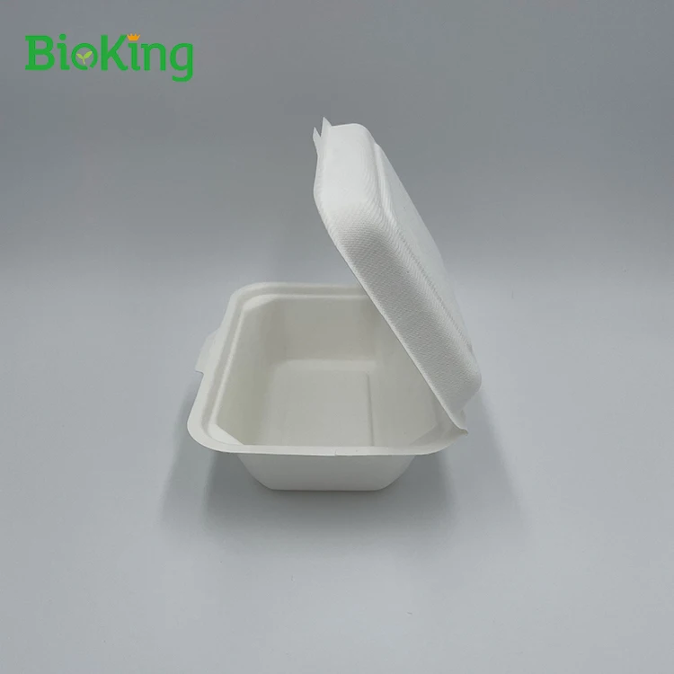 

Wholesale Biodegradable 600-650ml Box Disposable Box Sugarcane Bagasse Boxes, Bleached;natural