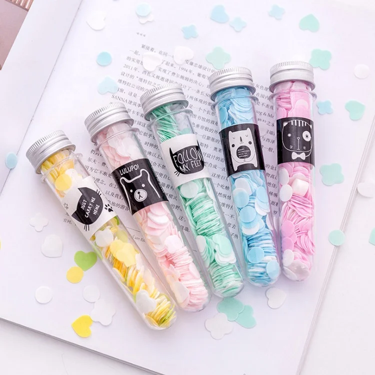 

Portable Outdoor Hand-Washing Paper Soap sheets Travel with Test Tube Flower-Shaped Disposable Soap Confetti Flakes for Travel