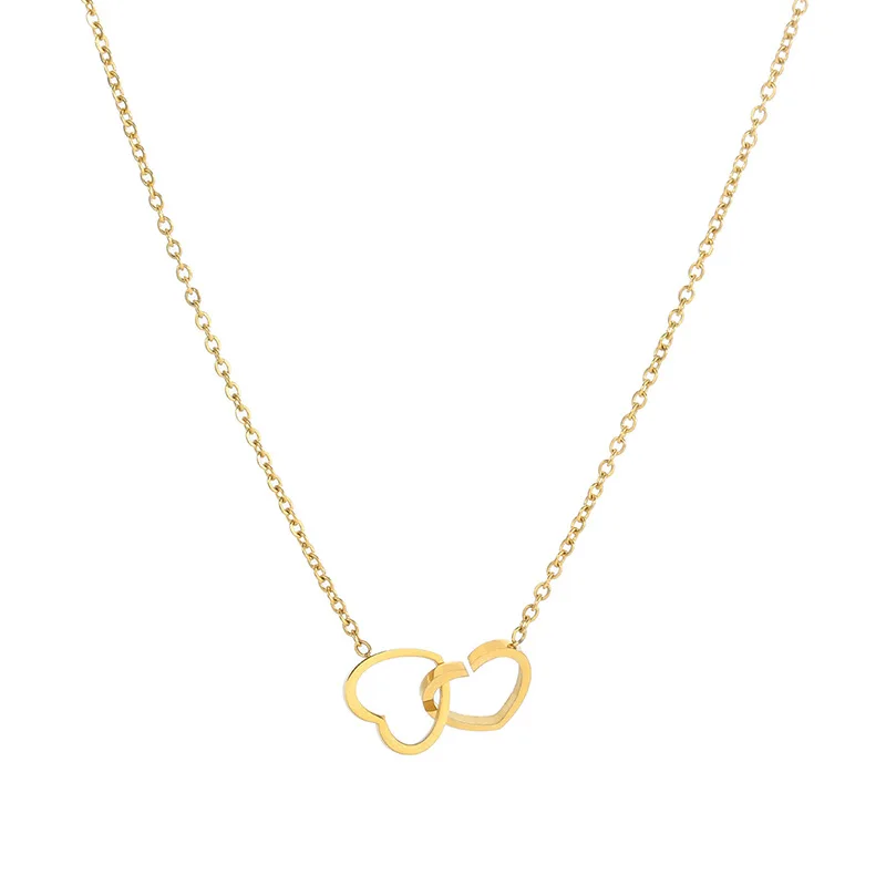 

Wholesale Personalized Plated 14K Gold Stainless Steel Heart Fashion Jewelry Necklaces For Women
