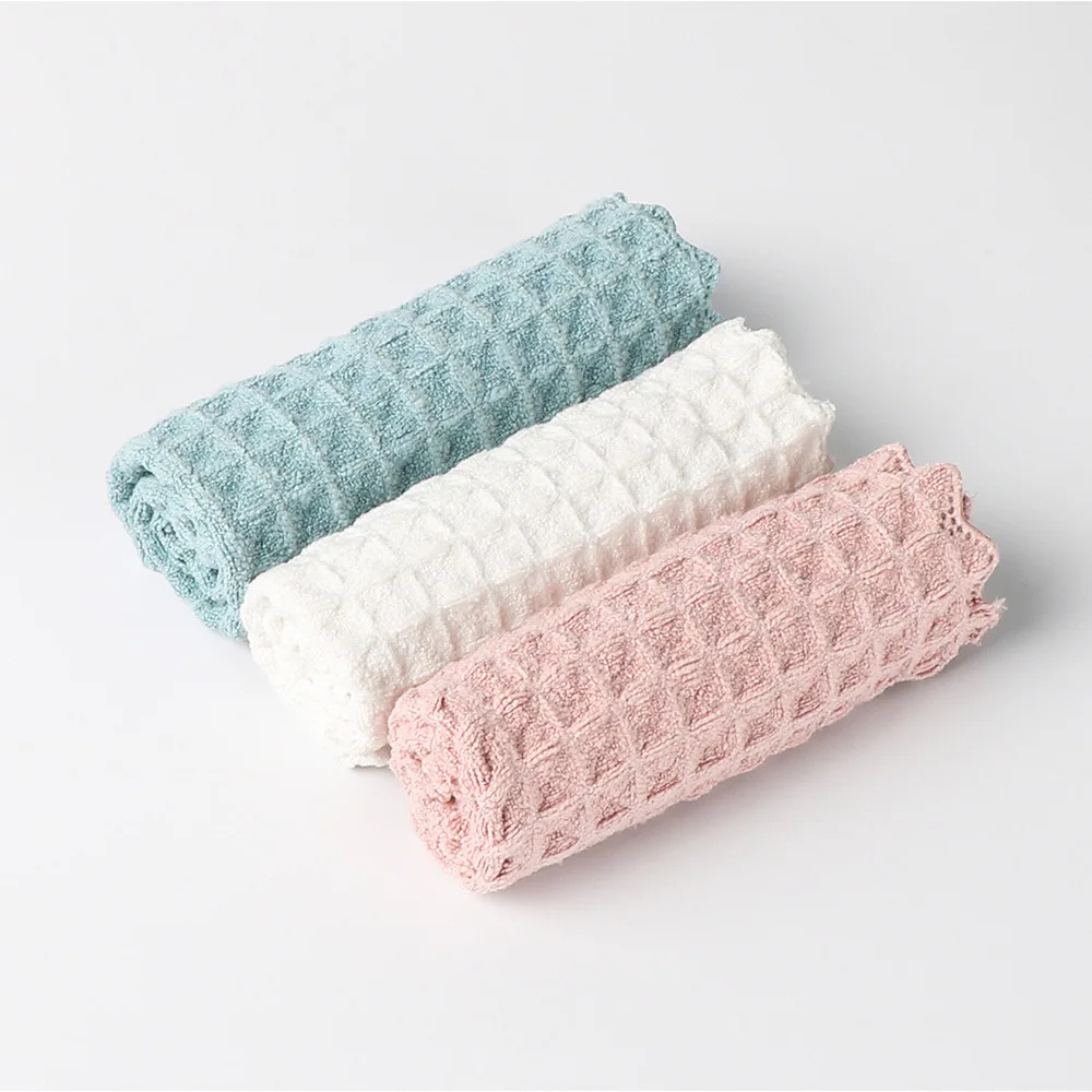 

High Quality 25*25cm Soft Non Stick Oil Microfiber Kitchen Towels Super Absorbent Dish Cloth Household Cleaning Towel