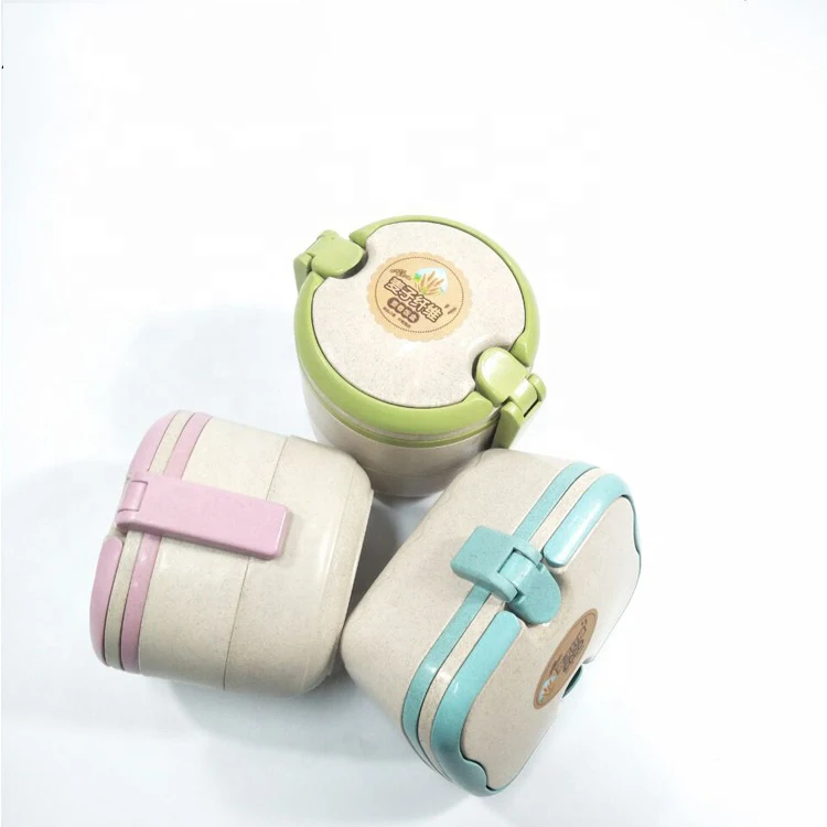 healthy A6079  Wheat Straw Fibre Oem Biodegradable Microwave Oven Lunchbox Bento Lunch Box