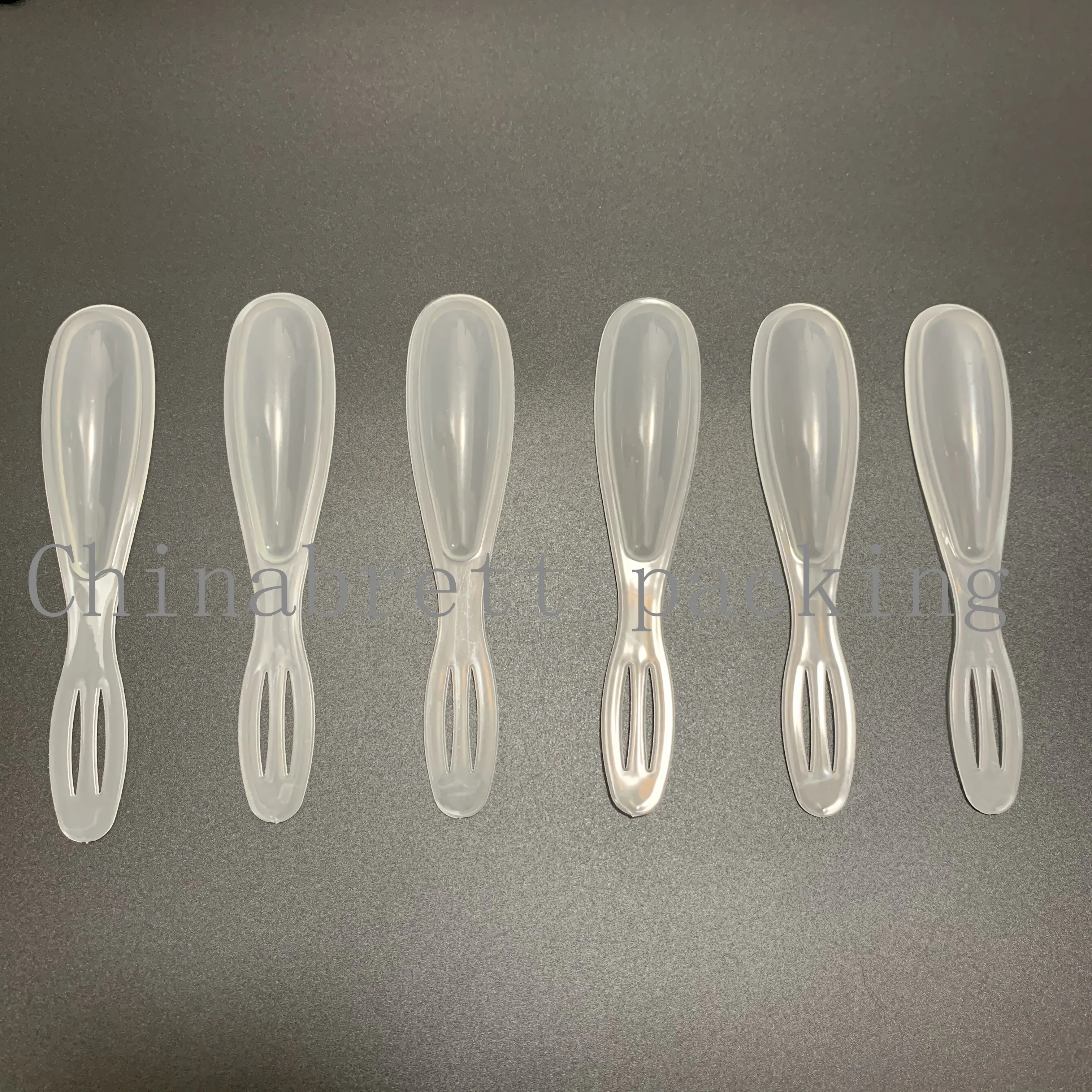 Popular 10g plastic cup transparent honey spoon with foil film and wrappers