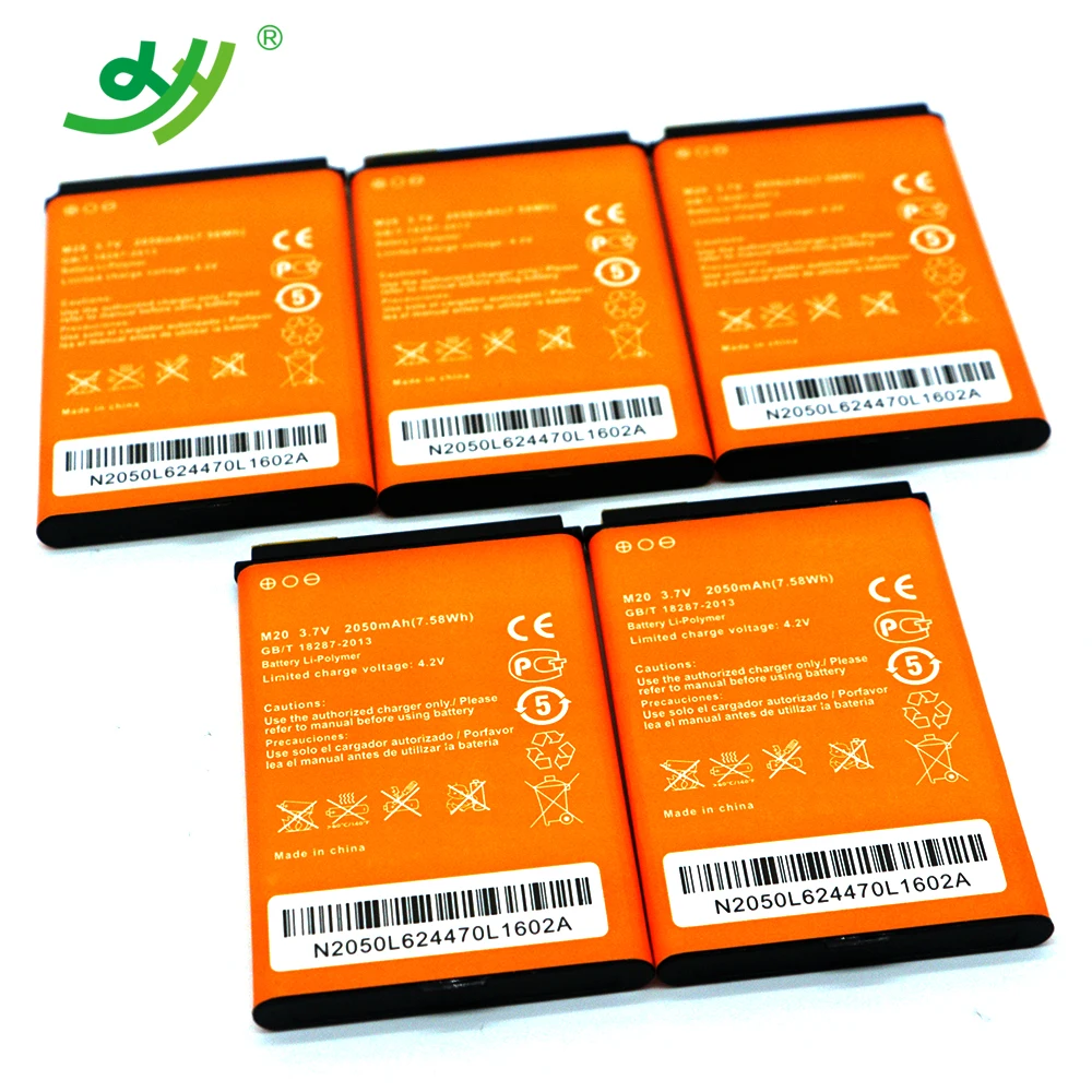 

New hot-selling product original authentic 3.7V 2050mAh phone lithium battery for Benton M20 M100 M8 4G M028AT, Environmental protection orange