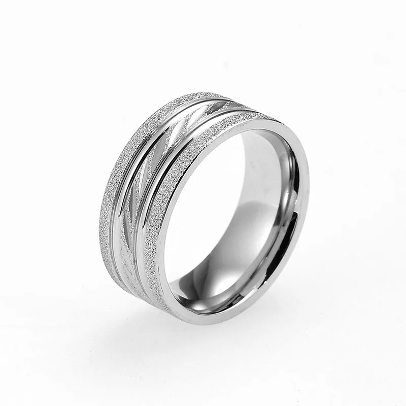 

YAZKY Wholesale Matte Finish Polish Stainless Steel Ring for Men Jewelry